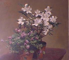 Henri Fantin-Latour Violettes et azalees China oil painting art